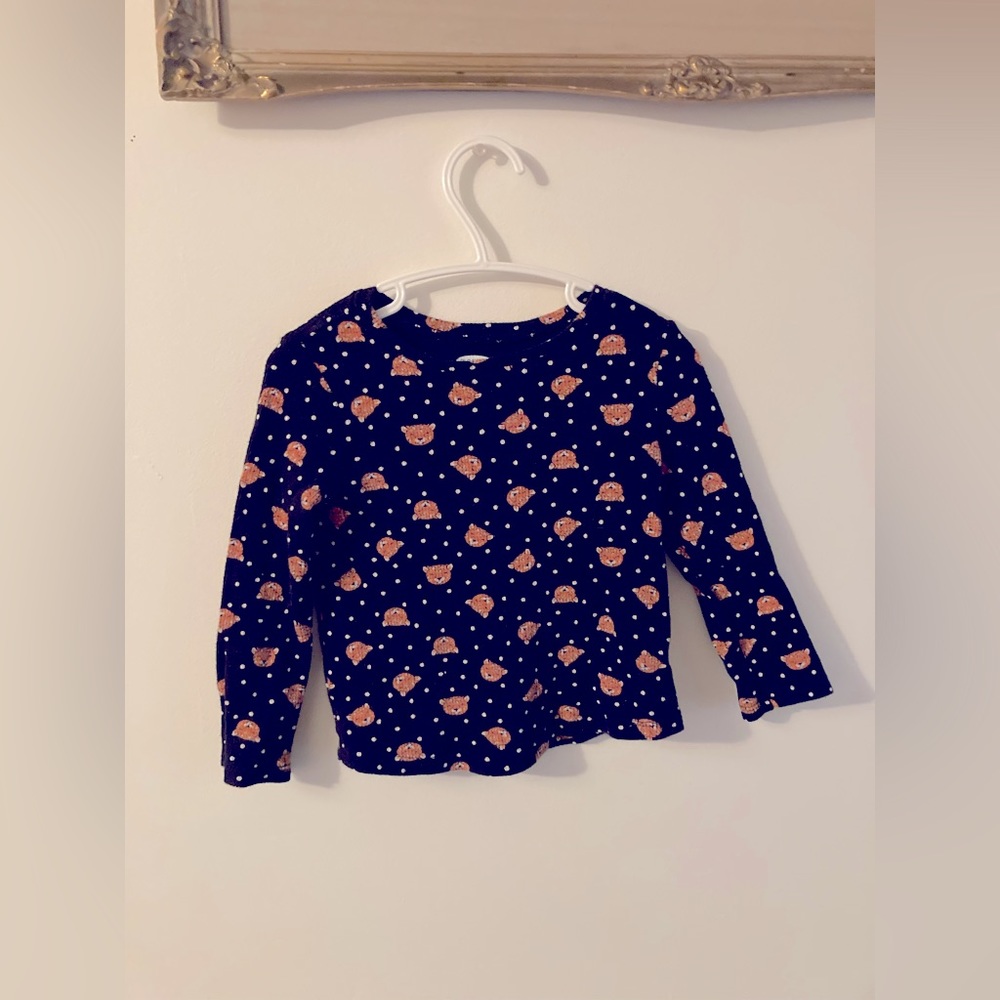 Old Navy • Cheetah & Polka Dot Thermal Long Sleeve Shirt Toddler 2T